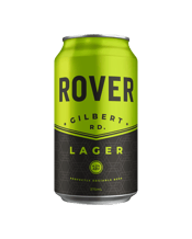 Rover Gilbert Rd. Lager<br>375ml 375ML Crisp, clear, and clean, this is a lager brewed to be the ultimate staple of the tinnie fridge. It’s a worthy compliment to every occasion.<br><br />PERFECTLY SOCIABLE BEER.