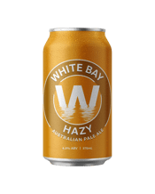  White Bay Brewery Hazy Pale<br>Ale 375ml  375ML Soft, juicy, and easy to love, our Hazy Pale is bursting with tropical fruit and citrus aroma. A smooth, pillowy body and low bitterness make it an effortless go-to. Hoppy enough to satisfy, mellow enough to share.<br>Unfiltered, unpretentious, and full of flavour - just how we like it.