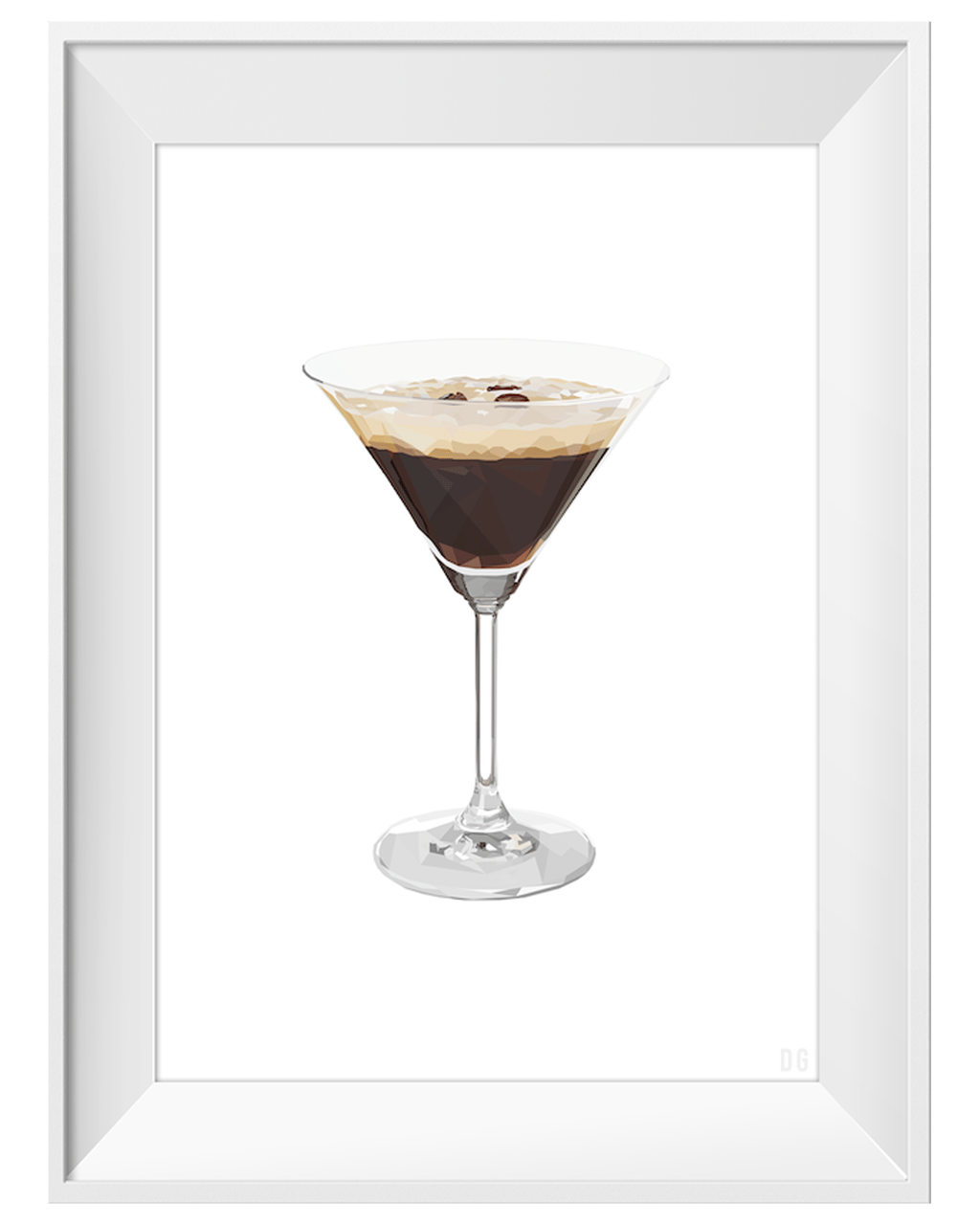 Buy Dg Designs Espresso Martini A3 White Frame Online (Lowest Price