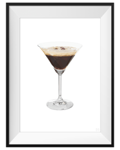  Dg Designs Espresso Martini<br>60x90cm Black Frame   A three bean, Melbourne classic.<br>Information for Framed: A3 sizes and above are professionally framed with perspex, 5cm of white mount and your choice of a black or white frame.