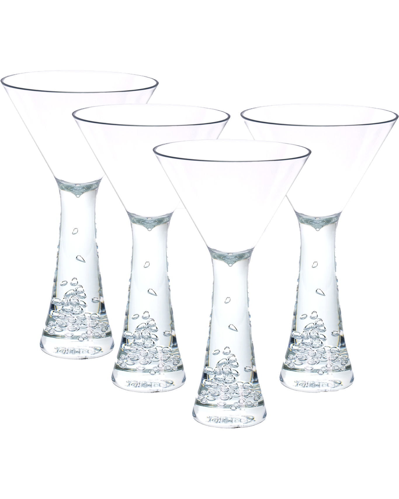 Buy Dstill Unbreakable Bubble Base Martini Glasses 310ml Online