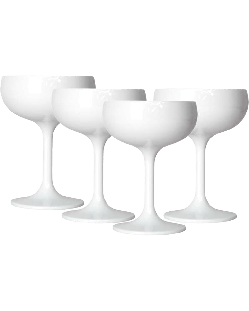 Dstill Unbreakable White Hamptons Coupe Glasses 210ml (Unbeatable