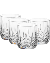 Unbreakable 255mL Cut Crystal Rocks Glass - Set of 4