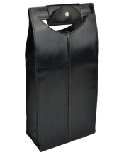  Kundra Double Wine Holder  35 A sumptously soft composition for wine duos. A compact & compartmentalized pouch to carry your wine bottles.<br><br />Available in Black shade.