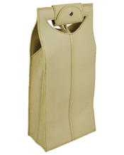  Kundra Double Wine Holder  35 A sumptously soft composition for wine duos. A compact & compartmentalized pouch to carry your wine bottles.<br><br />Available in Off White shade.