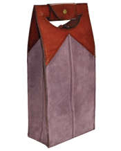  Kundra Double Wine Holder  35 A sumptously soft composition for wine duos. A compact & compartmentalized pouch to carry your wine bottles.<br><br />Available in Purple Suede shade.