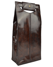  Kundra Double Wine Holder  35 A sumptously soft composition for wine duos. A compact & compartmentalized pouch to carry your wine bottles.<br><br />Available in Dark shade.