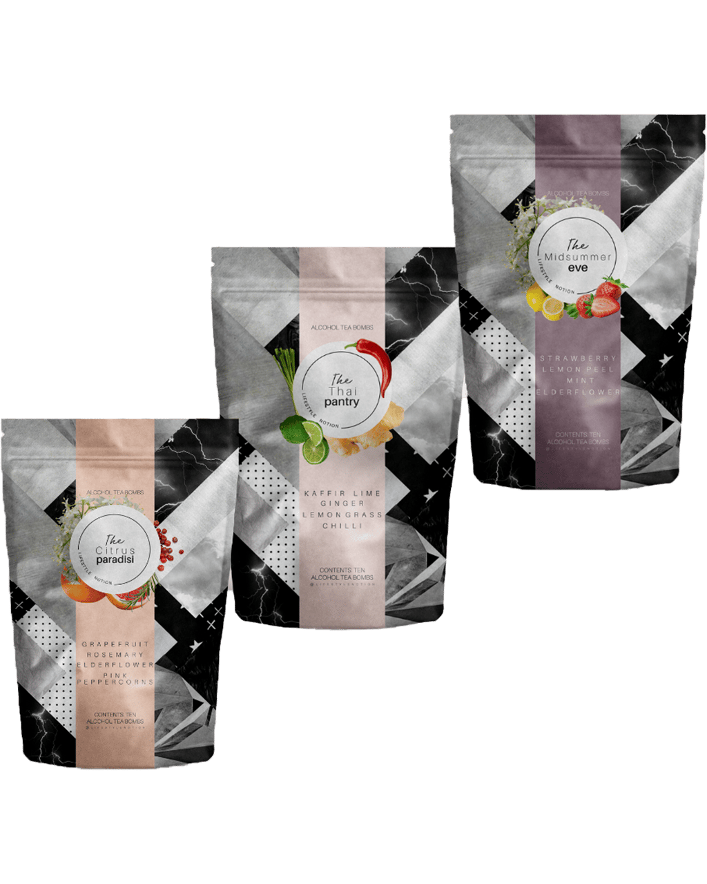 Buy Alcohol Tea Bombs Exotic Trio Gift Pack Trio Package Four Online