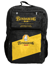 Bundaberg Bundy Back Pack<br>Bag   Backpack with Printed Bundaberg logos<br>2 x front zipped pockets &amp; 1 side pocket<br>Approx. 500 H x 320 W x 240mm D<br><br>Official Bundaberg Rum Merchandise
