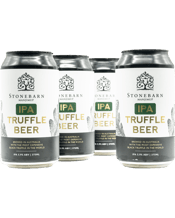  Stonebarn Ipa Truffle Beer  375mL Our Stonebarn IPA Truffle Beer (375mL) is brewed locally in Manjimup using our very own Stonebarn Black Perigord truffles. This truffle pale ale is dark&nbsp;amber, almost&nbsp;copper in colour, thanks to the influence of the black truffles. It has a very pungent truffle smell, yet the taste of the ale is subtle -&nbsp;hoppy and&nbsp;earthy&nbsp;with a hint of caramel.