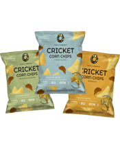  Circle Harvest Cricket<br>Protein Corn Chips 10...  Made with all&nbsp;natural ingredients&nbsp;we've&nbsp;hopped&nbsp;up the nutrition in our tasty Cricket Corn Chips using a new little ingredient...Crickets!&nbsp;With an awesome&nbsp;crunchy texture&nbsp;and&nbsp;mouth-watering&nbsp;flavour you'll be singing (or chirping) for more.<br>Circle Harvest&nbsp;Cricket Powder Corn&nbsp;Chips&nbsp;are enriched with invisible cricket protein (they look and taste like a regular corn chip), which means that&nbsp;healthy snacking&nbsp;just got a whole lot