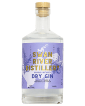  Swan River Distillery Dry<br>Gin 700ml  700mL Using vapour-infusion to extract the complex nuances of the finest botanicals sourced across the world. We have kept true to the London dry style with a signature smooth round palate using additional botanicals such as grains of paradise and cayenne peppers. A citrus forward gin with complimenting spice from start-to-finish, an easy-drinking gin perfect with dry tonic and lime.