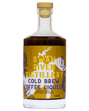  Swan River Distillery Cold<br>Brew Coffee... 700ML Smooth &amp; full favoured with notes of cacao and praline. Our cold brew liqueur is a combination of our refined Vodka blended with a cold brew from local WA coffee aficionados, Beans Knees. <br> Espresso Martini, need we say more?!