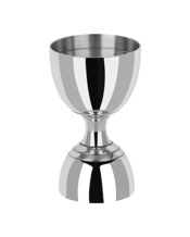  Zanzi Mixology Jigger S/s<br>90x53x48mm 30/60ml  60ML Measure and pour in style with Zanzi Jiggers. With professional mixologists or at-home bartender in mind, Zanzi delivers stunning metallic pieces that enhance your cocktail presentation.