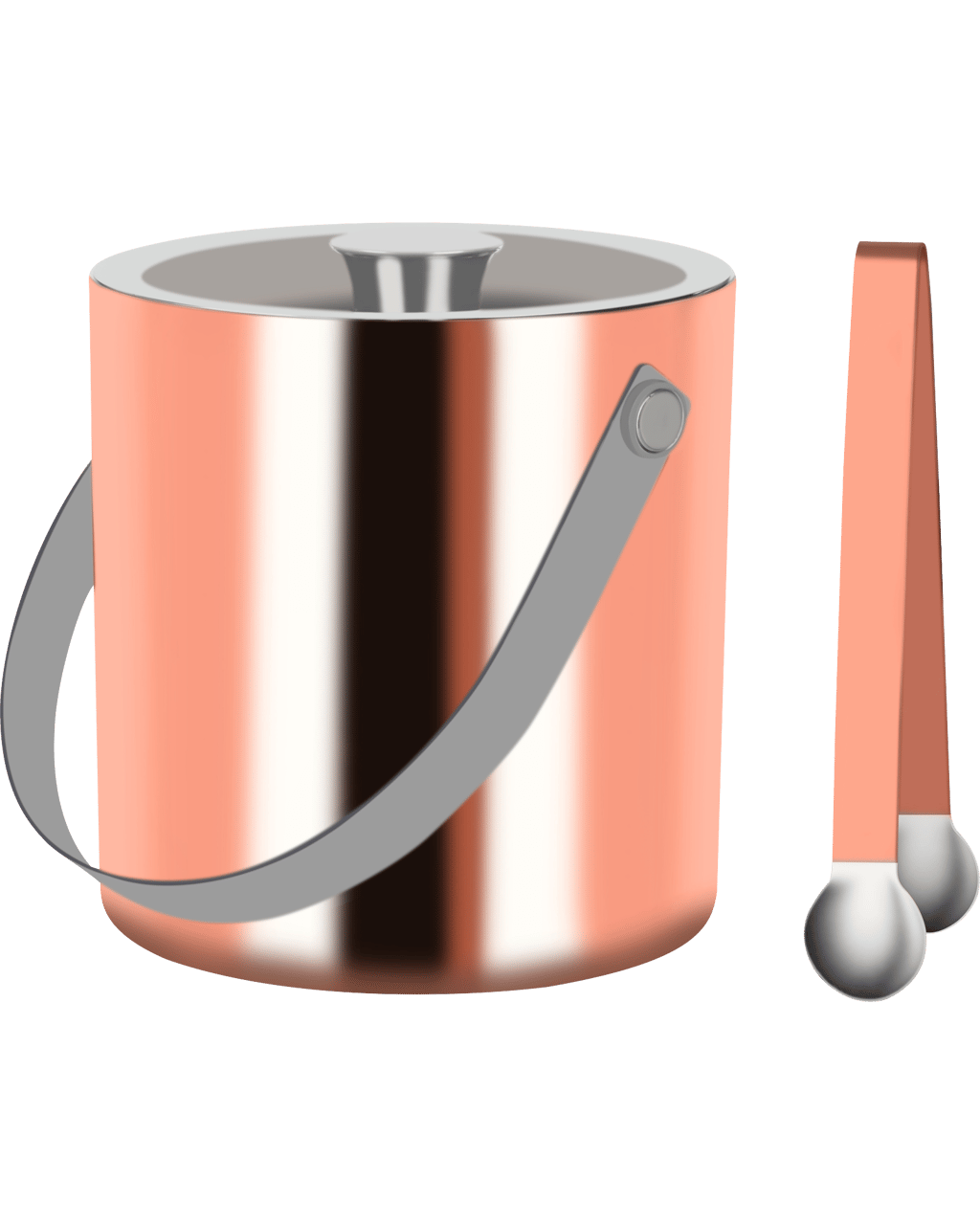 Buy Zanzi Double Wall Ice Bucket W/ice Tong 150mm Rose Gold Ext Online