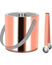 Zanzi Double Wall Ice Bucket<br>W/ice Tong 150mm... 1.8L Crafted from superior stainless steel, Zanzi Wine Coolers and Ice Buckets are ideal for professional and home bartenders.<br>Finished in stunning metallic colours, Zanzi Wine Coolers and Ice Bucket are perfect for keeping wine and other beverages cold for hours.<br>Gift Boxed.
