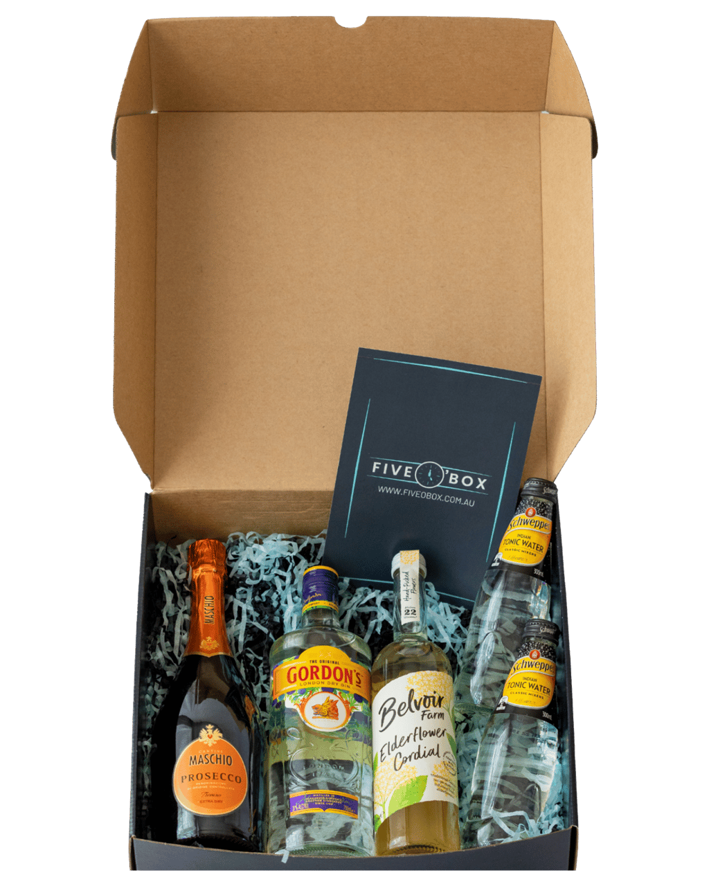 Buy Five O'box Elderflower Gin Fizz Cocktail Kit Gift Box Gordon's
