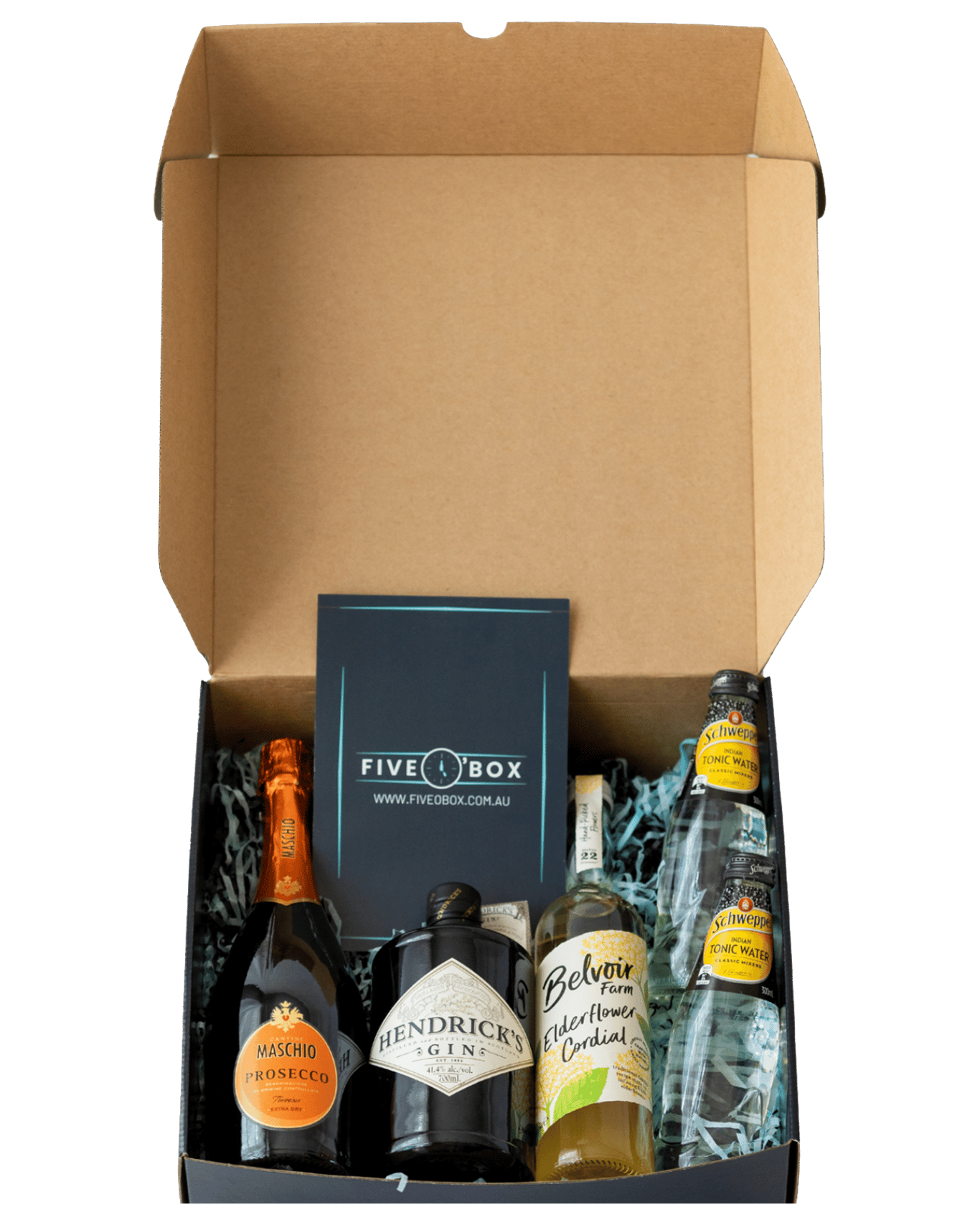 Five O'box Elderflower Gin Fizz Cocktail Kit Gift Hendrick's