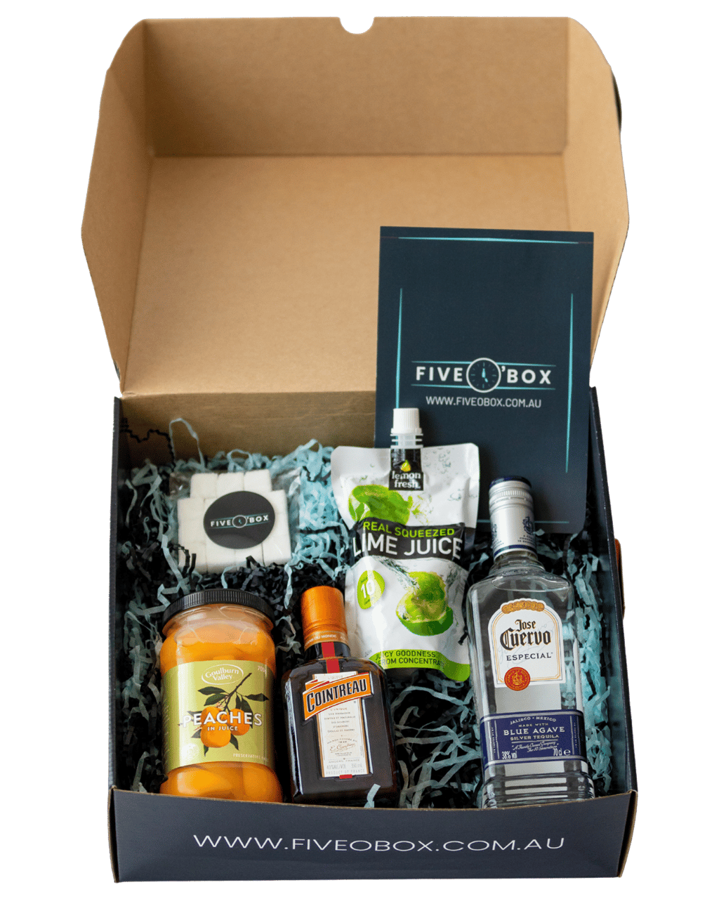 Buy Five O'box Peach Margarita Cocktail Kit Gift Box Jose Cuervo
