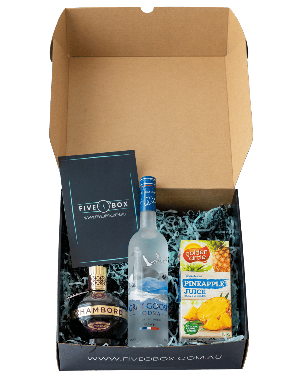 Buy Five O'box French Martini Cocktail Kit Gift Box Grey Goose Vodka