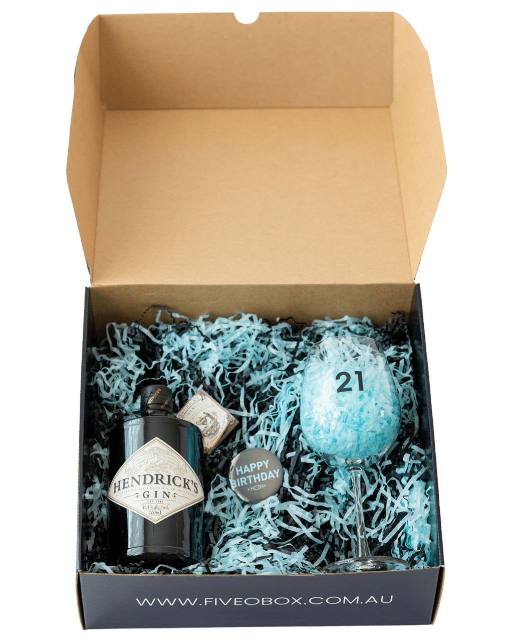 Five O'box Gin Lover's 21st Birthday Gift Box - Hendrick's Gin (Unbeatable  Prices): Buy Online @Best Deals with Delivery - Dan Murphy's