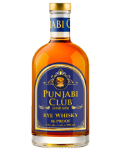  Theka Minhas Punjabi Club<br>Single Malt Whisky... 750ML In the Glass:<br>Punjabi Club Rye Whisky displays a golden straw color, and when the whiskey glass is tilted and twirled, stubborn legs forming, some of which refuse to drop back into the whisky. The nose is full of clean oak and rye spice with obvious notes of fresh grain and straw accompanying the spice. As the glass sits, orange peel and citrus fruit notes begin to climb out of the glass as well as some fresh ginger and coriander spice, a wonderful aroma from a beautiful Canadian whiskey. T