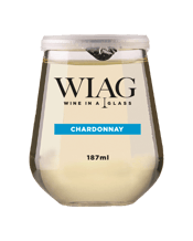  Wiag Wine In A Glass<br>Chardonnay 187ml  187ML I am your single serve, portion controlled, Australian fine wine.<br>Although I feel like glass, I am a non-glass,100% food grade PET, fully reusable product. I have a tamper evident foil seal and a replaceable lid. The perfect solution for anywhere glass is prohibited. No more wastage. We are 100% Australian owned and grown. We come in a variety of wines. We are Wiag(Wine In A Glass).<br>Our Chardonnay offers a wonderful apple and citrus fruit up front, followed by nicely balanaced hints of oat