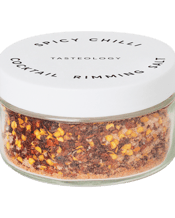 Tasteology Spicy Chilli<br>Cocktail Rimming Salt   Spice up your cocktails with Tasteology Spicy Chilli Rimming Salt. Featuring Australian sea salt and dried chilli flakes it will enhance the taste and look of your cocktails. Pair with our Jalapeno and Cucumber Syrup for a perfect Spicy Margarita.<br>To use: Gently run a citrus wedge or syrup along the outer edge of your cocktail glass, pour rimming salt into a shallow plate and dip the edge of the glass. Pour your cocktail, serve and enjoy!<br>170g.<br>Made in Australia.<br>Ingredients: White S