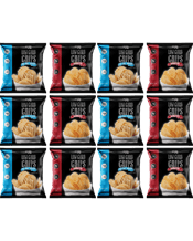 Wholesome Provisions Low<br>Carb Chips Mix Pack... One crispy bite of Wholesome Provisions Low Carb Chips and you'll be hooked! The perfect accompaniment to your favourite low carb or keto drinks. Whether it’s game night, friend’s night or movie night, if you’re eating low carb there is no need to miss out on chips anymore. This delicious 12 pack has 6 packets of tangy Salt & Vinegar chips and 6 packets of smoky Barbecue chips so there’s plenty to share. Packed with 14g of protein you’ll wonder where these chips have been all your life. Ingredie