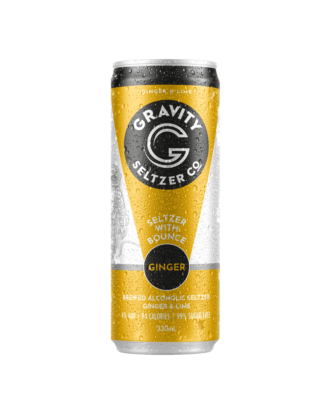 Buy Gravity Seltzer Co. Ginger & Lime Alcoholic Seltzer 330ml Online