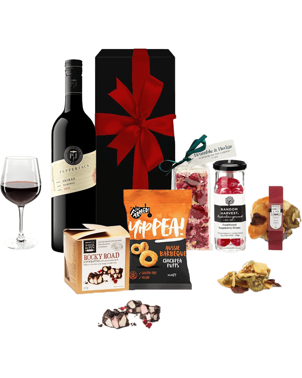 Buy Purely Gourmet Pepperjack Shiraz & Australian Sweets Hamper Online ...