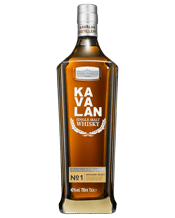  Kavalan Distillery Select<br>No.1  700mL Kavalan’s Distillery Select series showcases the fine art of blending and the exquisite cask selection of Taiwan’s premier distillery. Expression No.1 in this series exquisitely brings out the aroma of tropical fruits unique to Kavalan, creating a soft and thick multi-layered taste. Its aroma is long-lasting, lingering with creamy toffee, woodiness, and vanilla notes. A long finish with notes of sweetness.