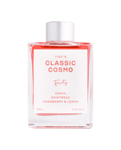  Tinys Cosmopolitan 95ml  95ML Shake well, pour straight into glass, garnish with dehydrated lime.<br />42 Below Vodka, Cointreau, Cranberry, Lemon.