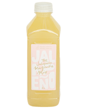  Margarita Margarita The<br>Jalapeño Margarita... 1L Prepare a deliciously smooth and balmy Marg with The Jalapeño Margarita Mix, to create an aromatic, warm (it's got a little bite, but it's not hot!) and unique taste experience.<br> Our most savoury tasting Marg Mix, 1L will make 10 serves. In your shaker, combine 30mL of Tequila (try a Reposado tequila in this recipe!), 15mL of Triple Sec, and 95mL of The Jalapeño Margarita Mix and a scoop of ice.<br> Shake and strain over ice into a glass with a salt rim (we recommend our Smoked Salt flakes fo