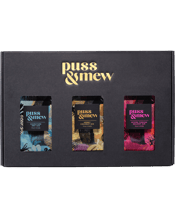  Puss And Mew 3 X 350ml Gift<br>Pack  350ML The perfect gift for the consummate gin lover! Treat your special someone to our Gin Gift Pack, beautifully presented in our mini bottle range, with the same unique and iconic bottle design. Each pack contains 3 x 350ml bottles of Puss &amp; Mew’s most iconic Gin flavours – Spiced Turkish Delight, Honey Coconut &amp; our Signature Dry Gin.