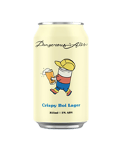  Dangerous Ales Crispy Boi<br>Lager 355ml  355ML This dry hopped lager carries a slightly dank aroma along with gooseberry and citrus notes. With a clean light malt foundation the body rounds out with a citrus kick and a light bitterness to cleanse the palate. Crystal clear and crispy as hell, this little boi is an everyday crusher.