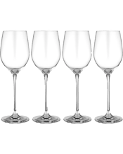  Tempa Quinn White Wine<br>Crystal Stem Glass Set...  4pc Tempa Quinn White Wine Glass. Toast to special occasions or enjoy a relaxing catch up with loved ones, with our Quinn collection of timeless essentials. This range features a wide variety of of drinkware, made from high quality lead free crystal - something to cover every beverage requirement. Crafted from high quality, lead free crystal. Set contains 4 x 385ml White Wine Glasses. Gorgeous full length stems allows white wine to stay crisp and cool. Smaller bowl shape helps to preserve delica
