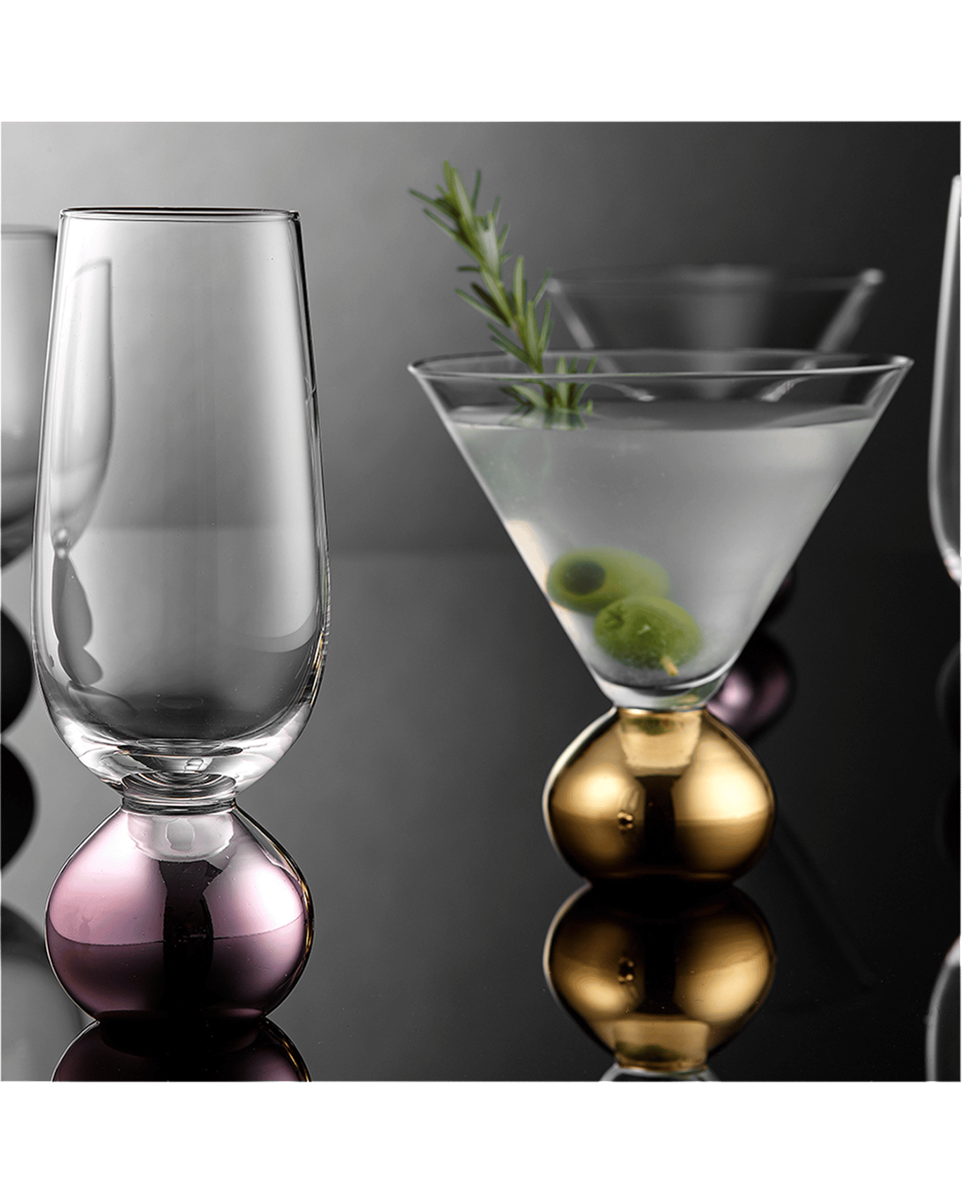 Buy Tempa Astrid Gold Martini Glass Wine/cocktail Glassware Drinking