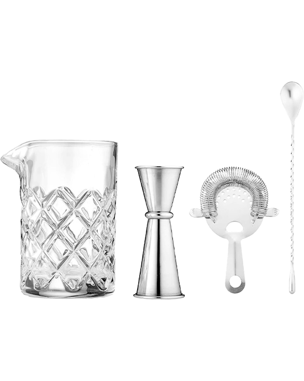 Tempa 4pc Tempa Ophelia Cocktail Set Stainless Steel Jigger/strainer