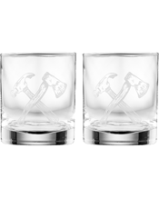  Tempa Atticus Tools Whisky<br>Glass Liquor Drinking...  2pc Tempa Atticus Tools Whisky Glass. Crafted from stainless steel, slate and acacia, the Atticus range is moody and sophisticated. The range features a wide variety of products that are great gifting options for men, from flasks to whiskey glasses. Featuring motifs such as mountains, a compass and a stag, these products are perfect for adventurous souls. Engraved decal on front. Perfect for sipping whiskey. Dishwasher safe. Comes in ready to gift packaging. Construction: Glass. Capacity: 350mL