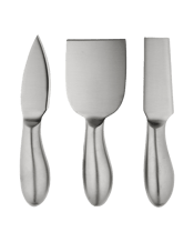  Tempa Fromagerie Slv Cheese<br>Knife Set Stainless...  3pc Tempa Fromagerie Silver Cheese Knife Set Perfect for the cheese and platter lover in your life, our Fromagerie range has been thoughtfully designed for sharing. Serve your favourite selection of cheese, crackers, fruits or appetisers and easily impress your guests.&nbsp; Luxe metallic finish adding style to your cheeseboard or platter Great for spreading dips or using for soft cheeses Comes in a three pack to avoid cross contamination Dimensions Approx: 16.5 x 2 x 2 cm Includes: 3x Cheese Knife.