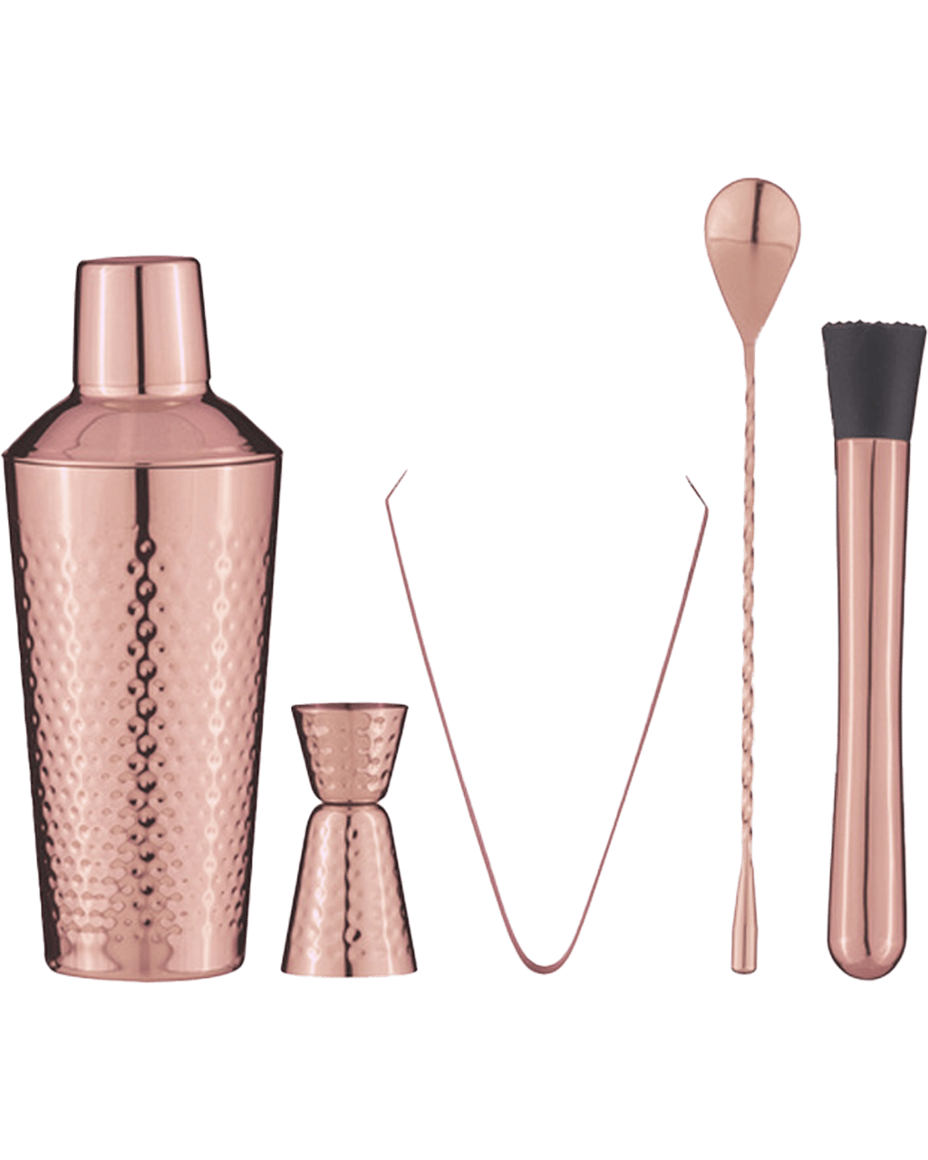 Ladelle Spencer Hammered Stainless Steel Cocktail Shaker/jigger Set
