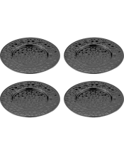  Ladelle Spencer Hammered<br>Coaster Set Metallic...  4PK Spencer Hammered 13cm Metallic Coaster Set - Black. Entertain in style with our luxurious Aurora Collection. Perfect to impress guests at, the range features a range of glassware and cocktail items- everything for the cocktail enthusiast. Available in electroplated, matte and metallic finishes, this modern collection is sure to impress. 4pk stainless steel coaster set. Shiny electroplated finish. Material on base of coasters t. Anti-skid rubberbase to stop heat conduction on base Dishwasher