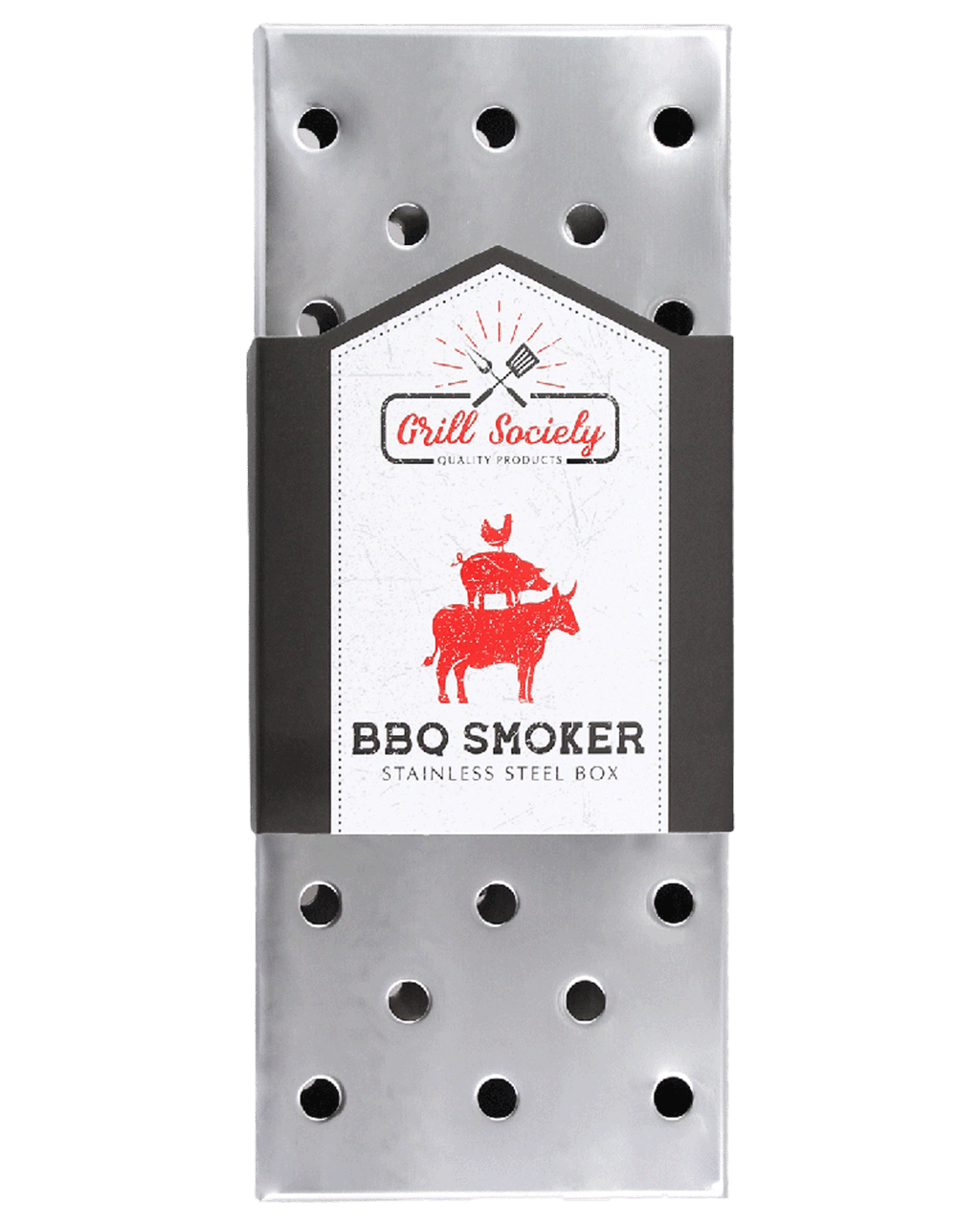 Buy Grill Society Stainless Steel Bbq Smoker Box Barbecue Smoking Smoke