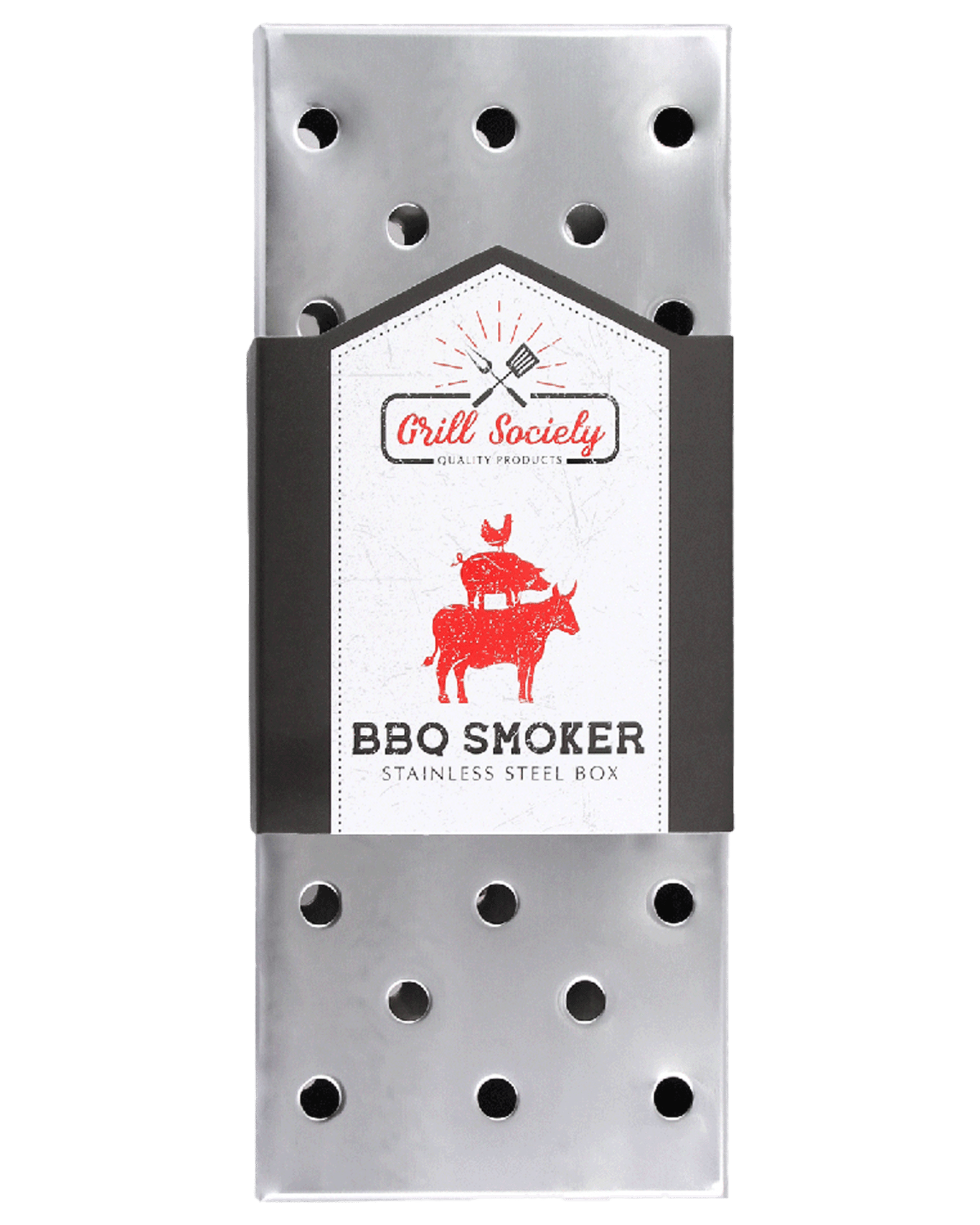 Buy Grill Society Stainless Steel Bbq Smoker Box Barbecue Smoking Smoke
