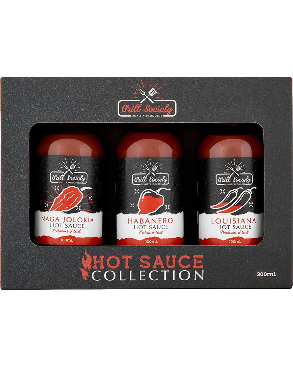 grill-society-hot-sauce-collection-food-kitchen-condiment-marinade-bbq