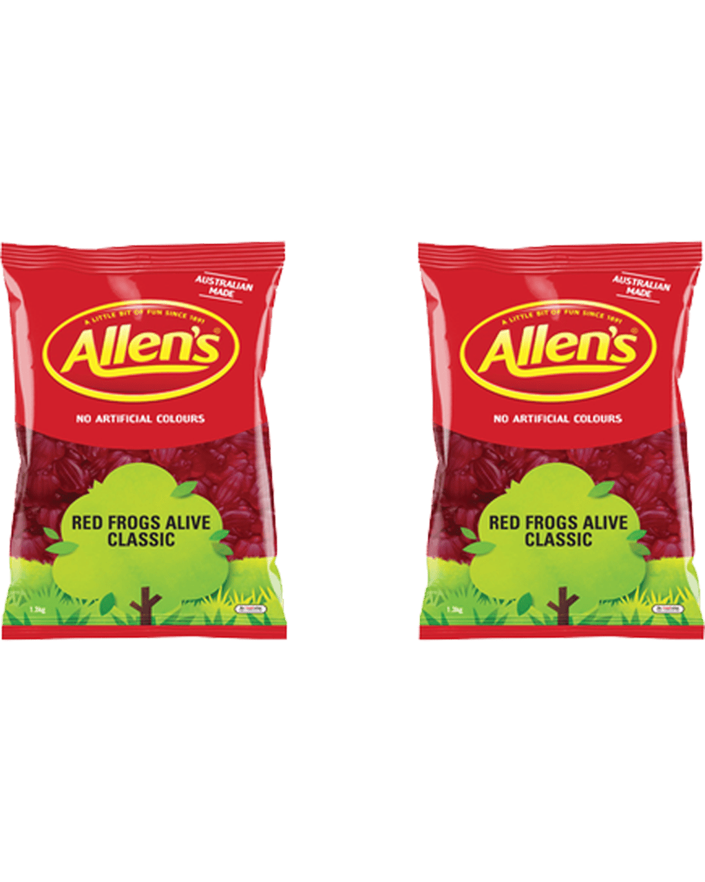 Buy Allen's Red Frogs Raspberry Flavoued Chewy Candy/lollies/sweets Bag ...