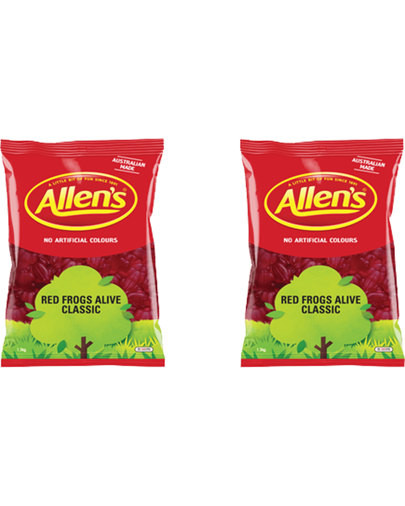 Buy Allen's Red Frogs Raspberry Flavoued Chewy Candy/lollies/sweets Bag ...