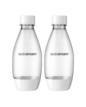  Sodastream Water Bottles<br>Soda Dishwasher... 500ML 2pc 0.5L Sodastream Dishwasher Safe Carbonating Water Bottles BPA Free<br>Designed to withstand the continual pressure of carbonation SodaStream Fuse Carbonating Bottles feature a hermetic sealing lid to keep your sparkling drinks fizzy for longer.<br>Each bottle has a lifespan of 3 years and is BPA-free.<br>Suitable for all Sparkling Water Makers except for the Crystal Penguin &amp; Duo. Dimensions Approx.<br>Capacity: 500mL Includes<br>2 x Water Bottles.