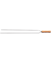  Tramontina Stainless Steel<br>Double Barbecue Prong...  Tramontina 75cm Stainless Steel Double Barbecue Prong Skewers With the 75 cm Tramontina double barbecue skewer with stainless-steel prongs and wood handle.you will impress even the most experienced grill cook. Made of stainless steel, it features a modern wood handle. It is easy to clean and does not rust, making it the right choice to prepare and serve the best barbecue! Includes 1x Skewers 75cm.